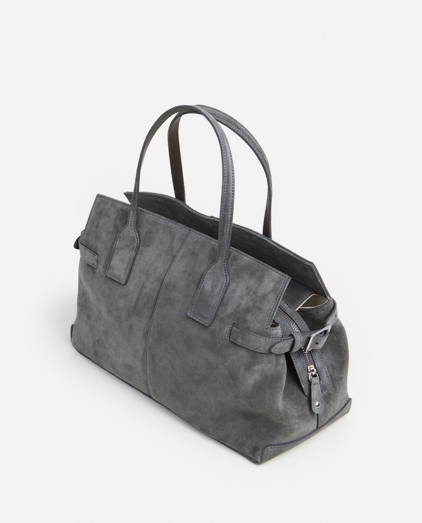 Lisa Bowler Bag Suede Stone Grey