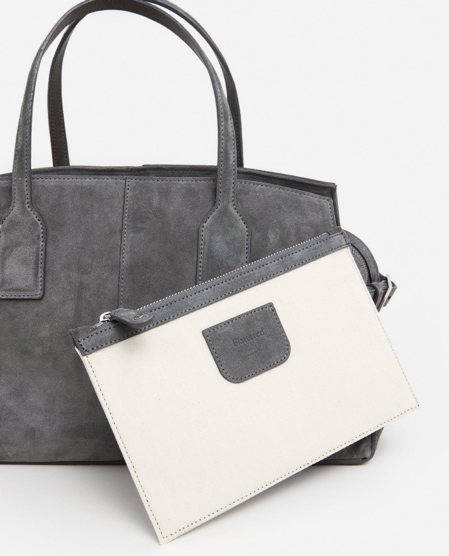 Lisa Bowler Bag Suede Stone Grey