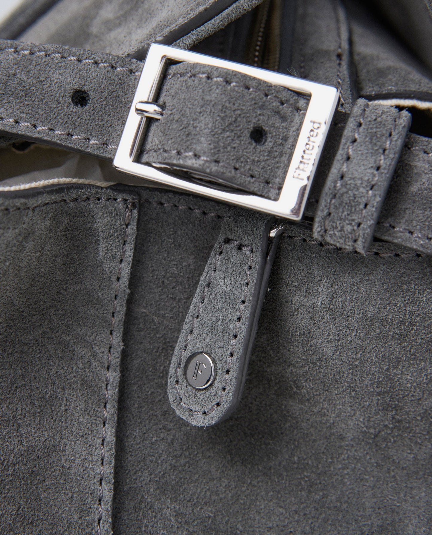 Lisa Bowler Bag Suede Stone Grey