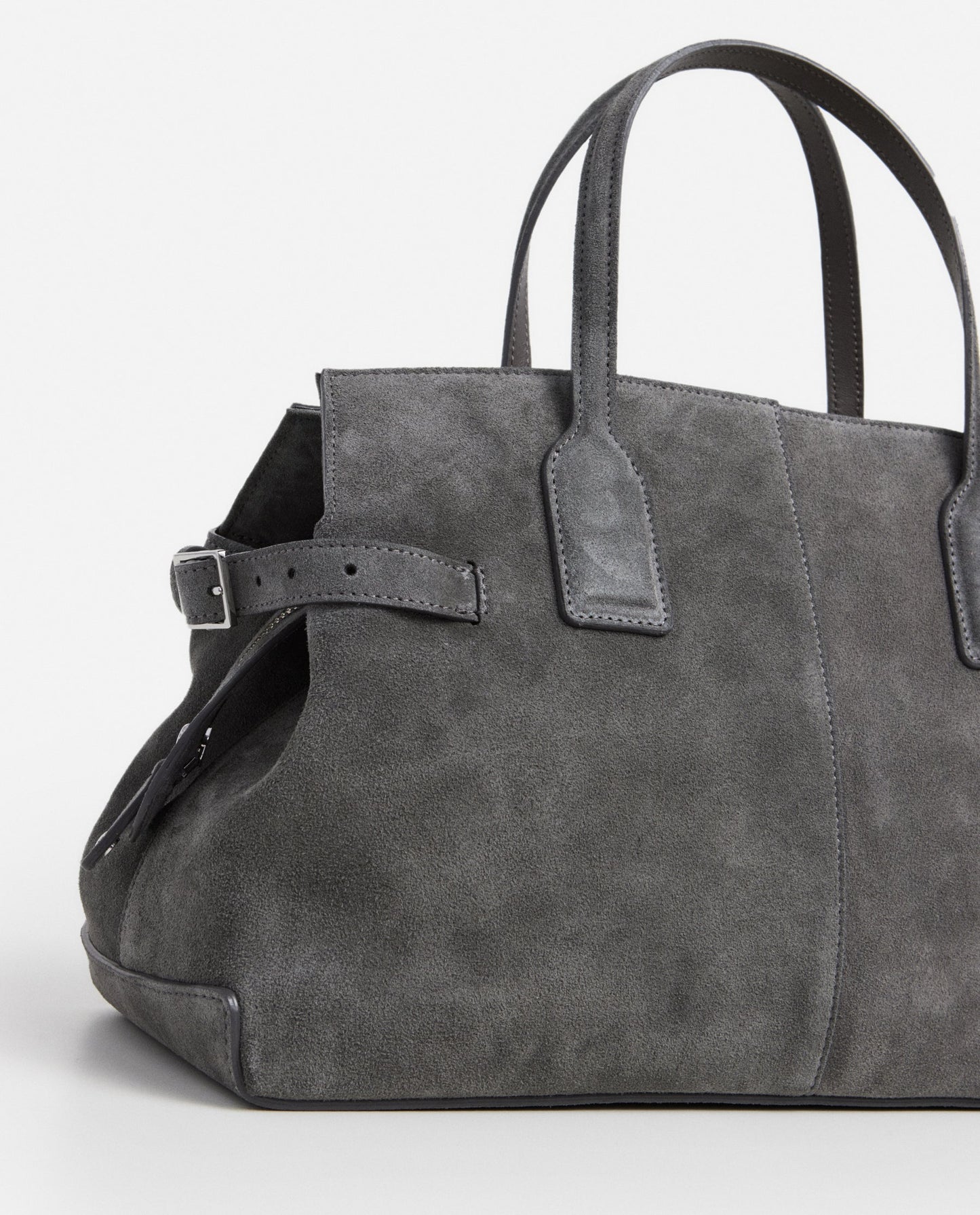 Lisa Bowler Bag Suede Stone Grey