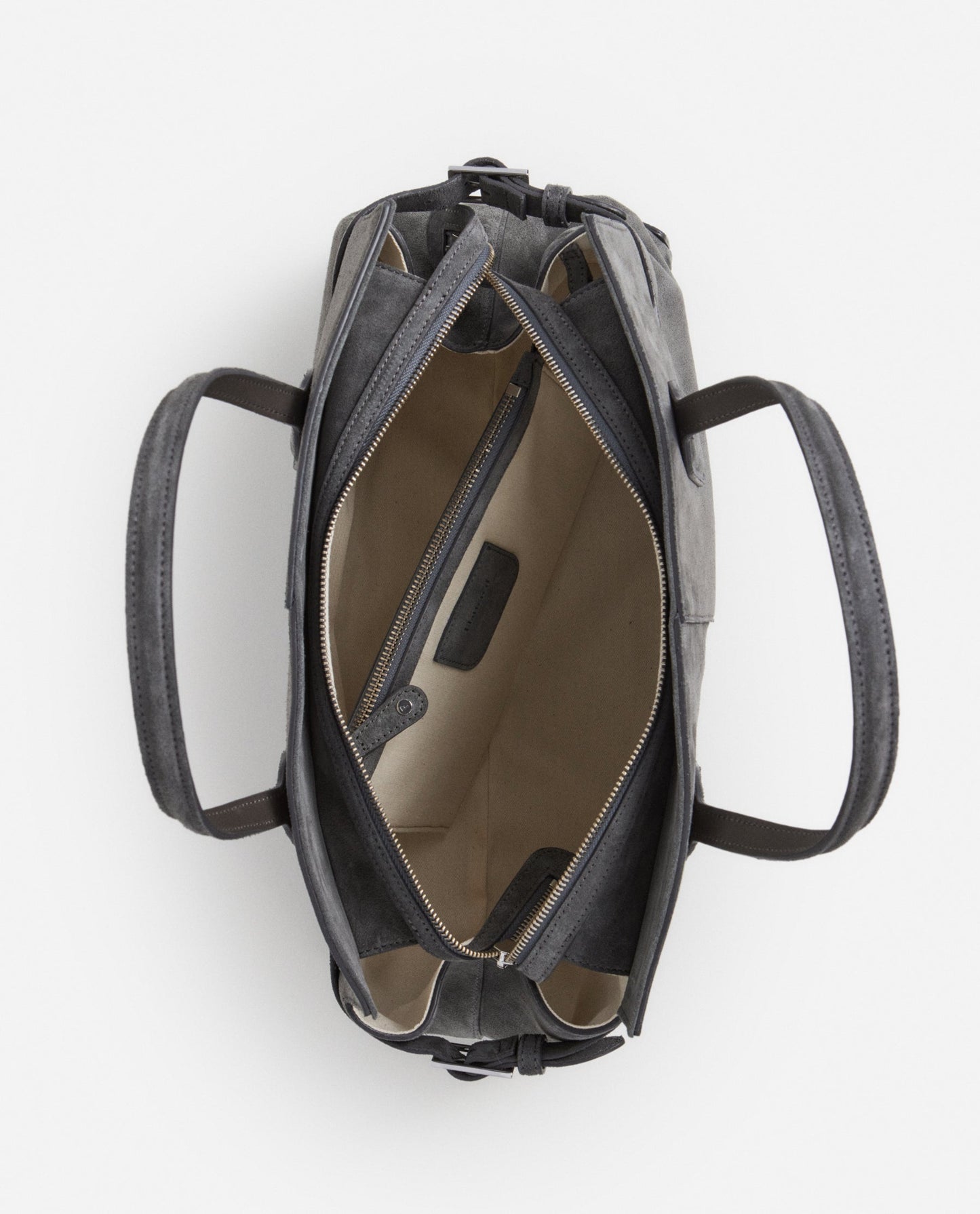 Lisa Bowler Bag Suede Stone Grey