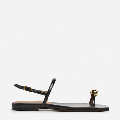 Idris Leather Snake Black