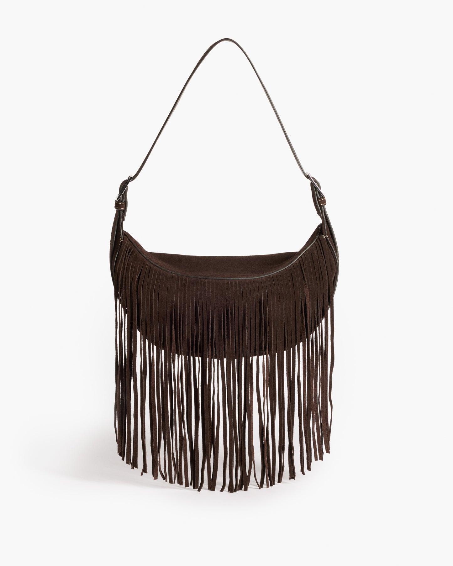 Ivy Cross Shoulder Bag Suede Chocolate