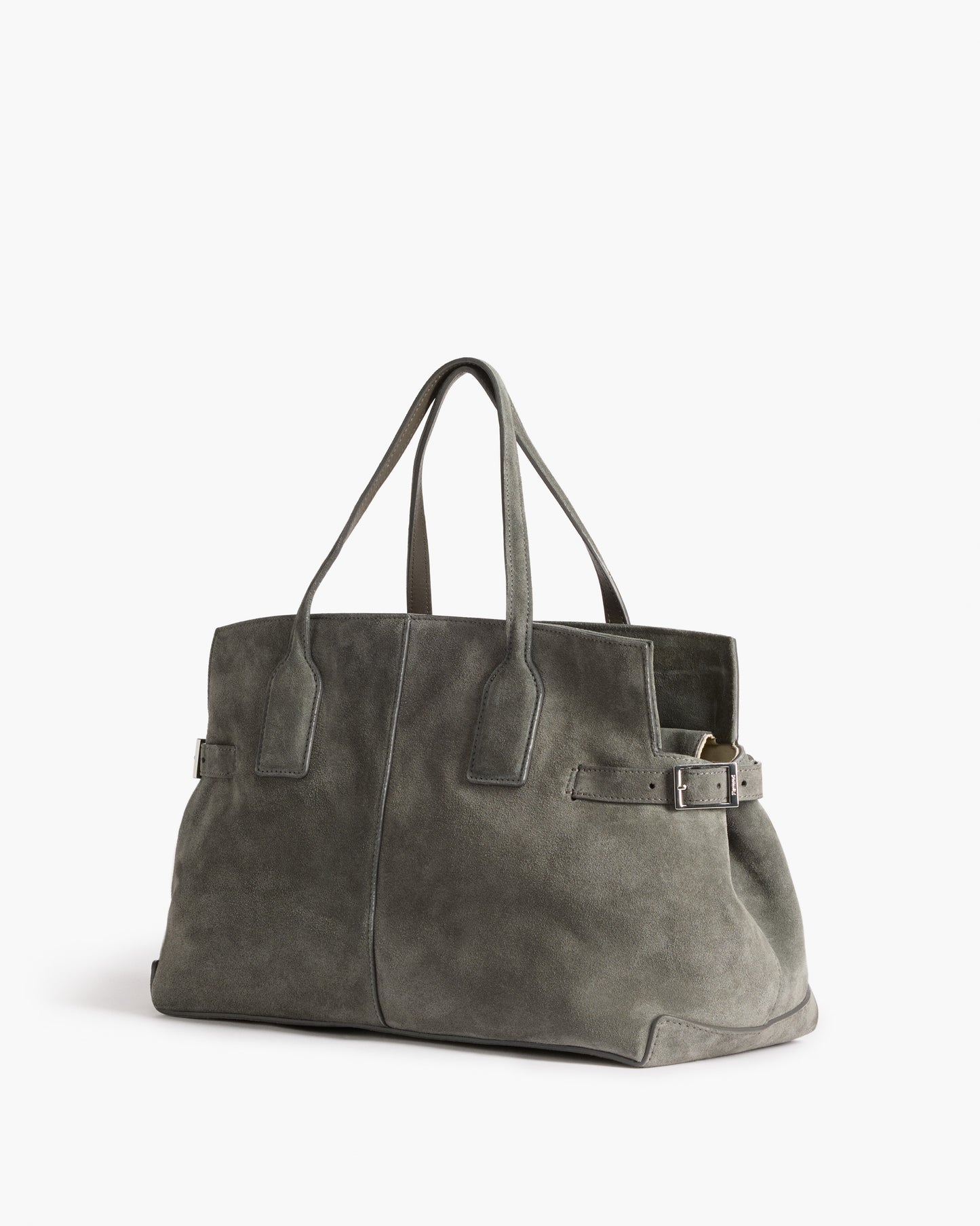 Lisa Bowler Bag Suede Stone Grey
