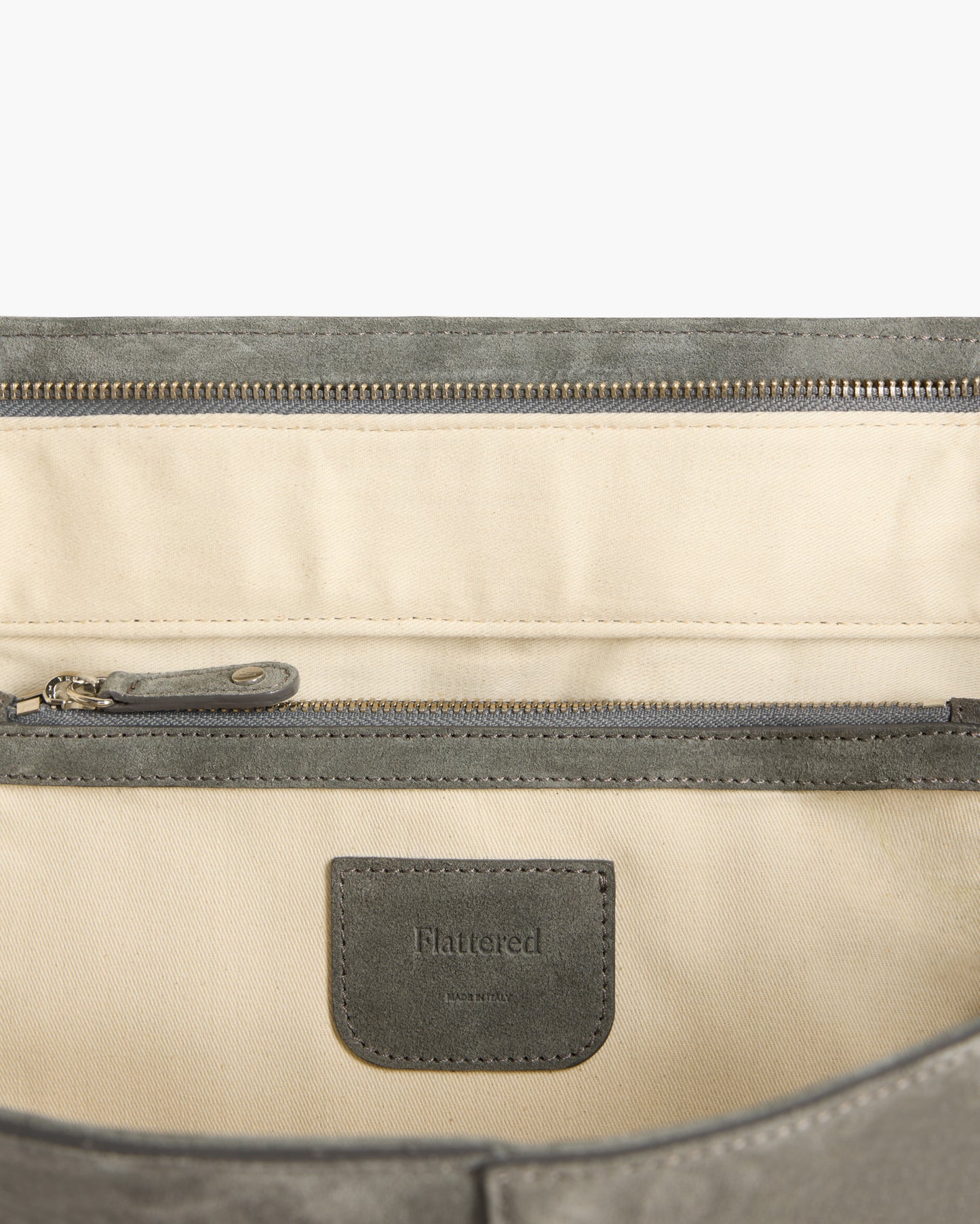 Lisa Bowler Bag Suede Stone Grey