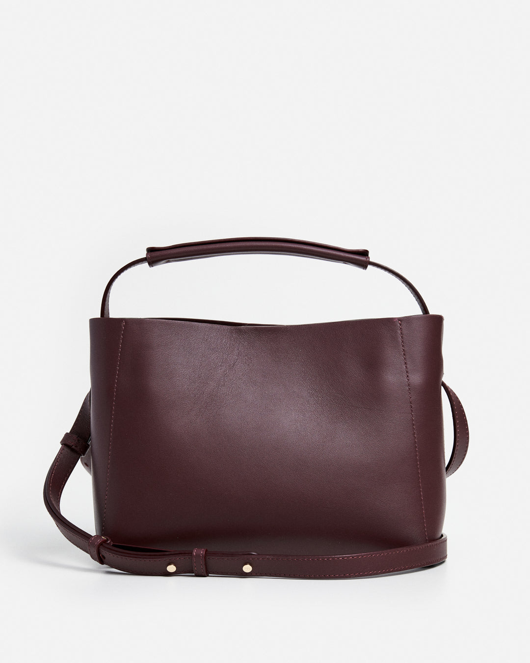 Hedda Midi Handbag Leather Burgundy