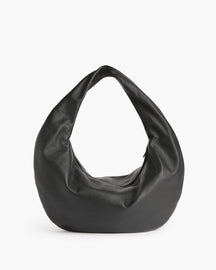 Alva Shoulder Bag Grained Leather Black