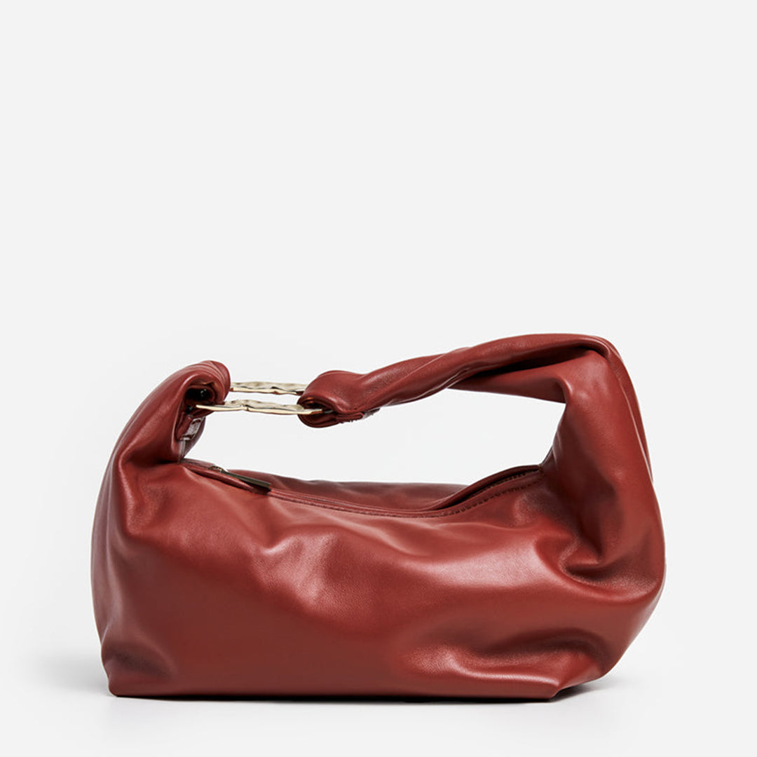 Amanda Shoulder Bag Leather Brick Red