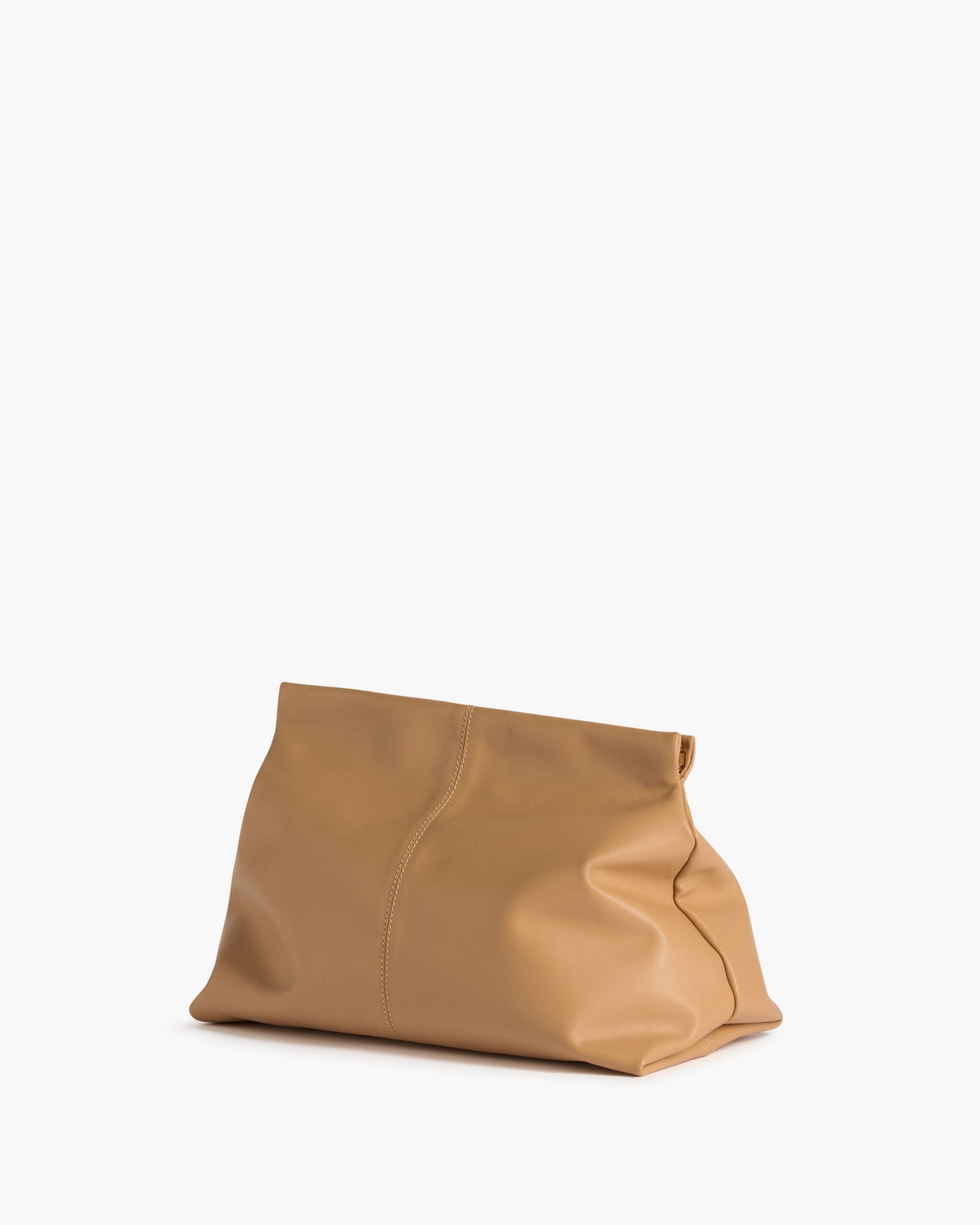 Clay Clutch Leather Biscotti