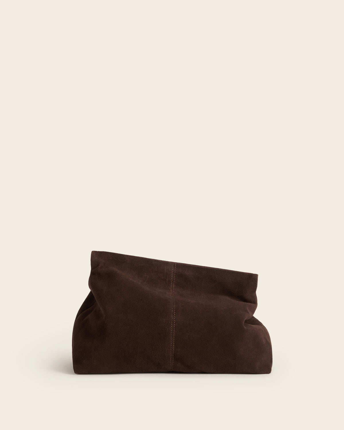 Clay Clutch Suede Chocolate