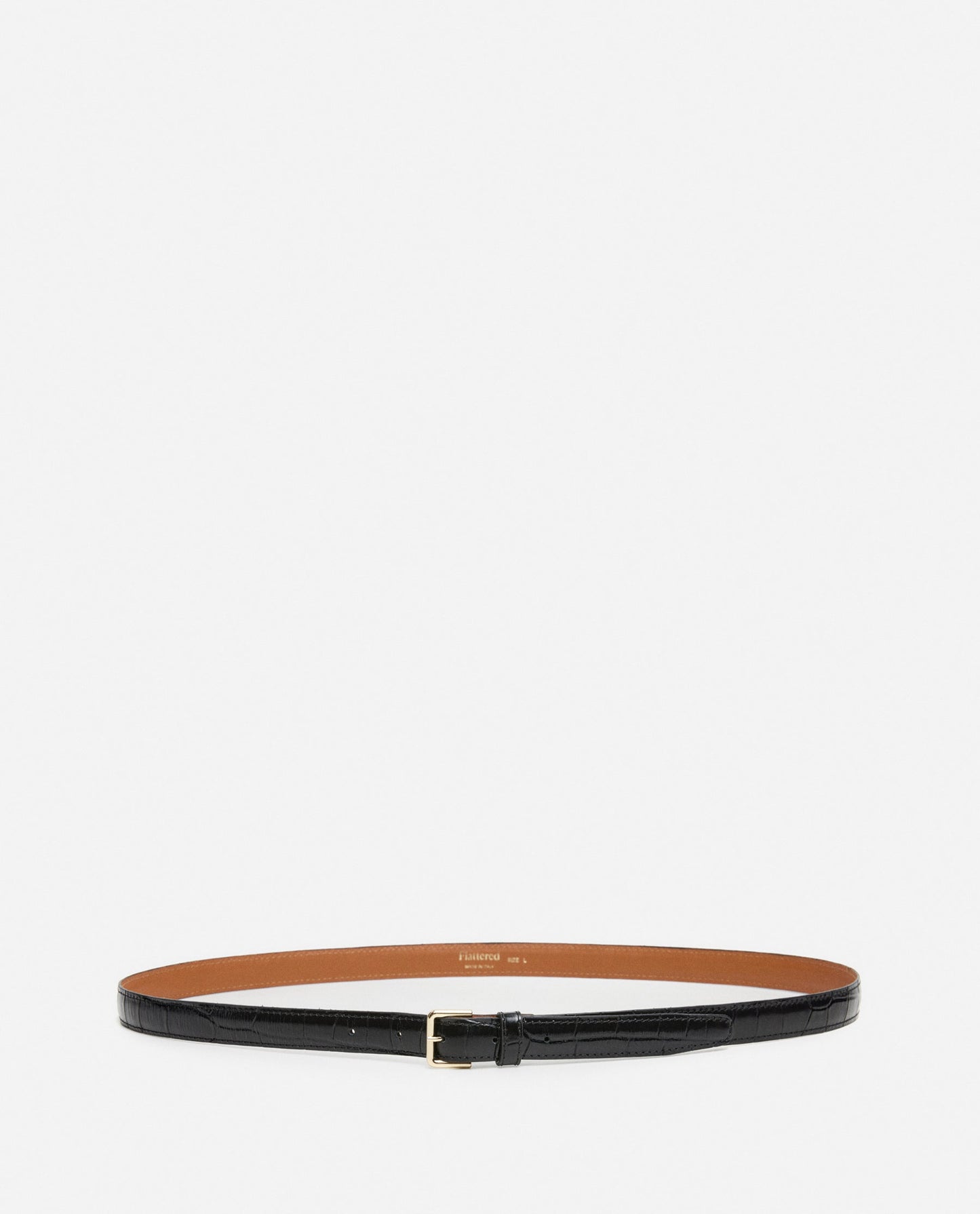 Barbara Belt Leather Black Croco