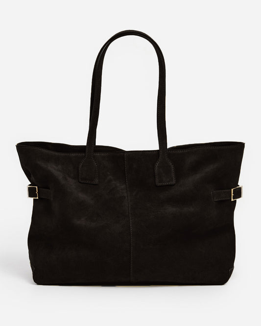 Lesley Tote Bag Suede Black