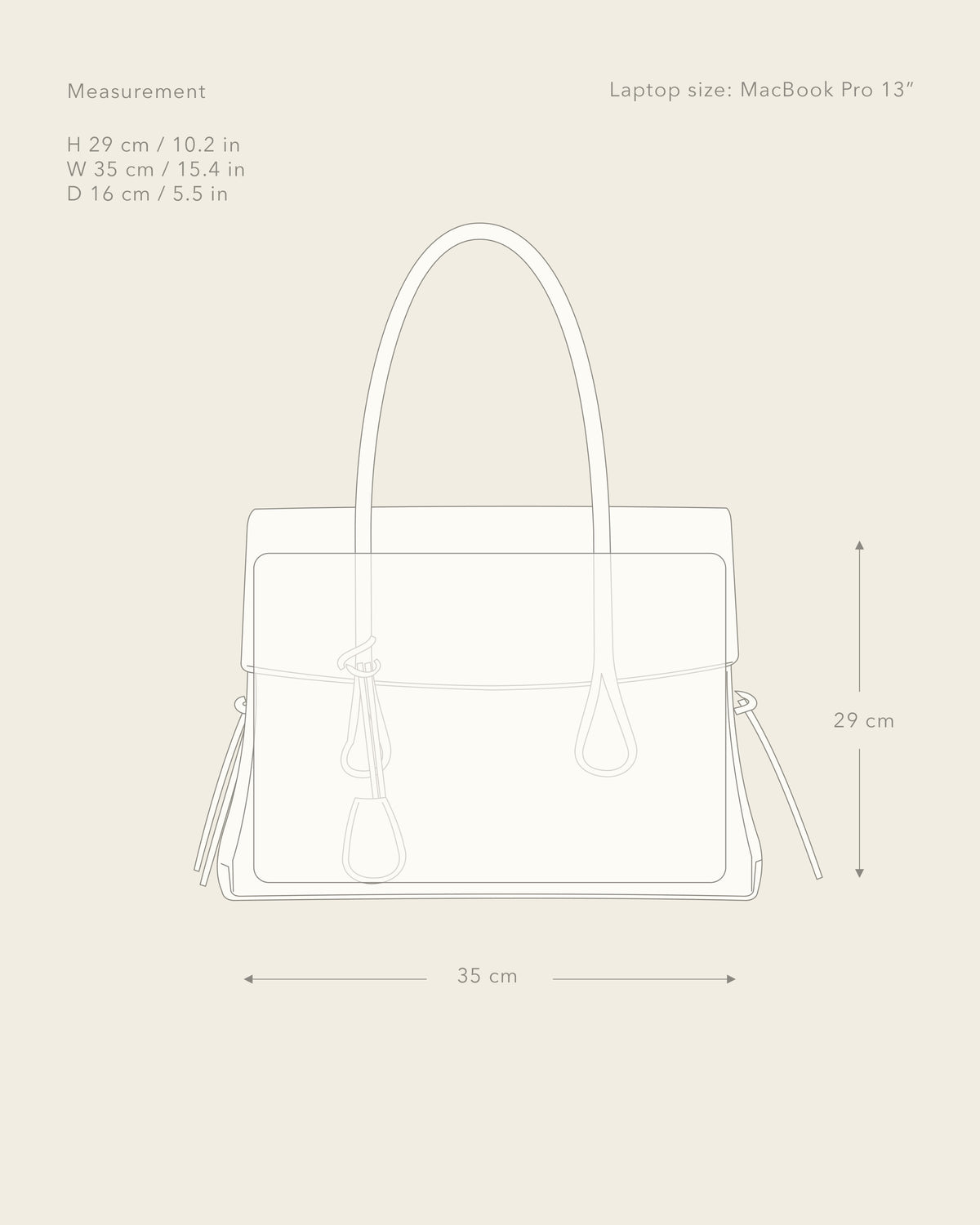 Lydia Tote Bag Grained Leather Cognac