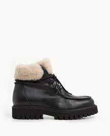 Marcie Grained Leather Black