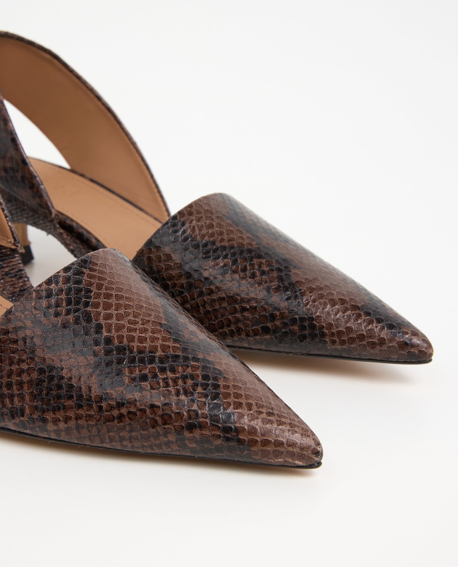 Ninni Leather Chocolate Snake