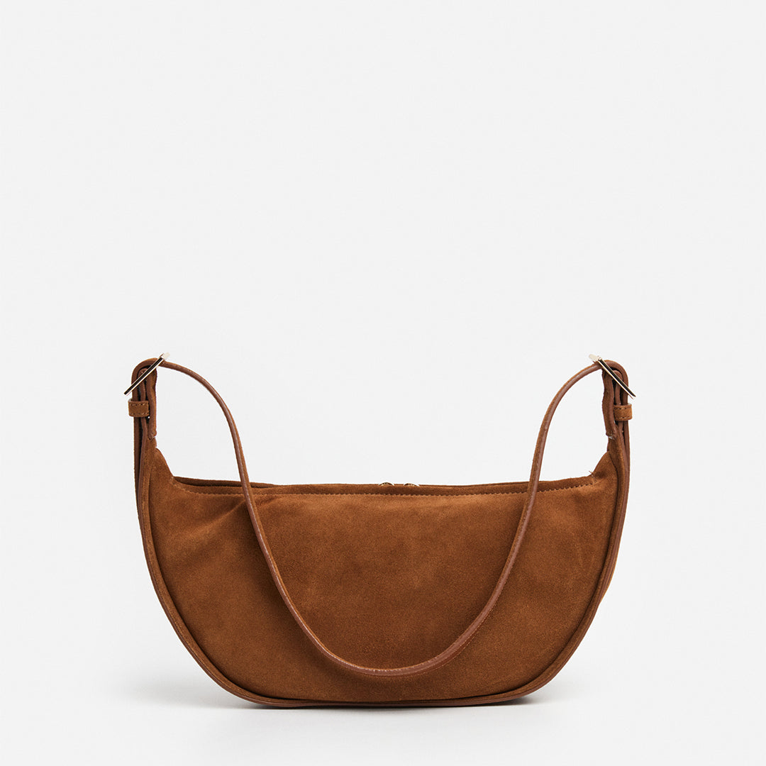 Irma Shoulder Bag Suede Bourbon