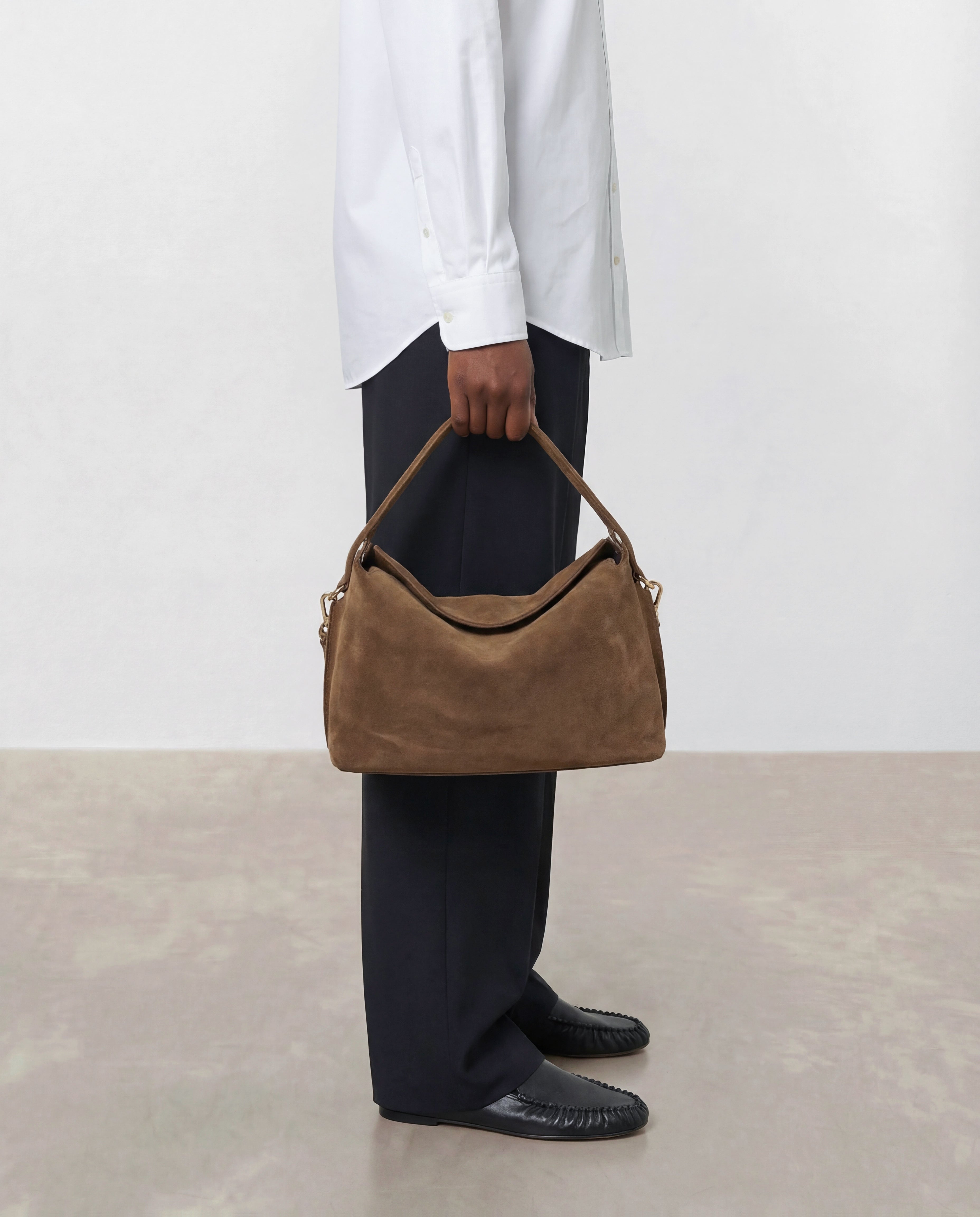 Hera Handbag Suede Wet Sand