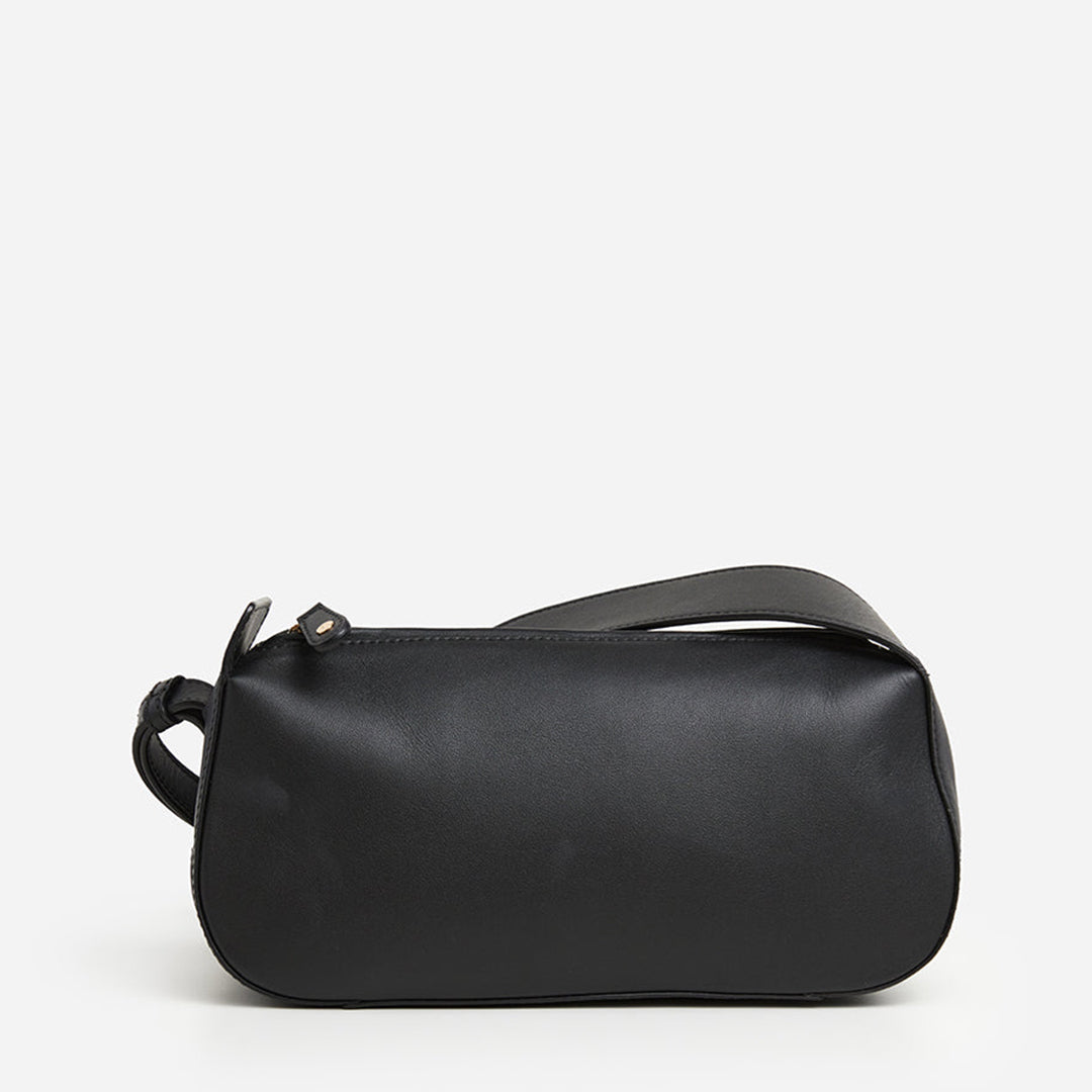 Tuna Shoulder Bag Leather Black