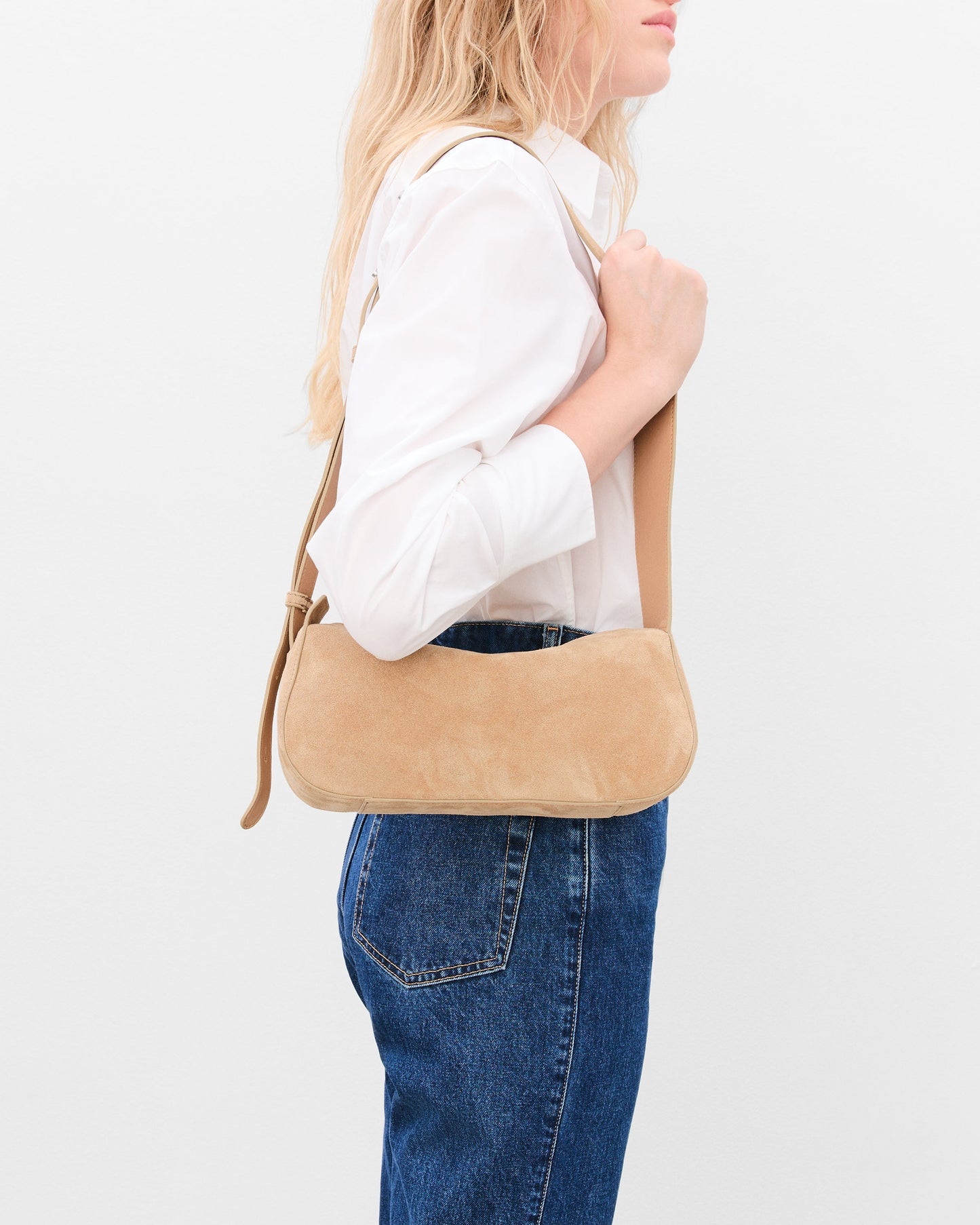 Tuna Shoulder Bag Suede Sand